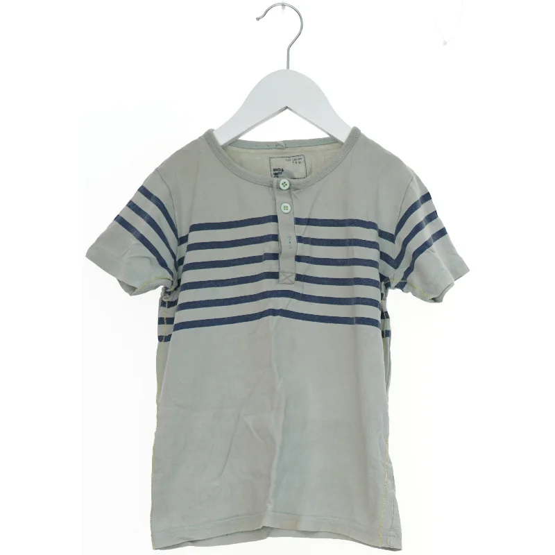 T-shirt med striber og print fra Mads & Mette (str. 128)