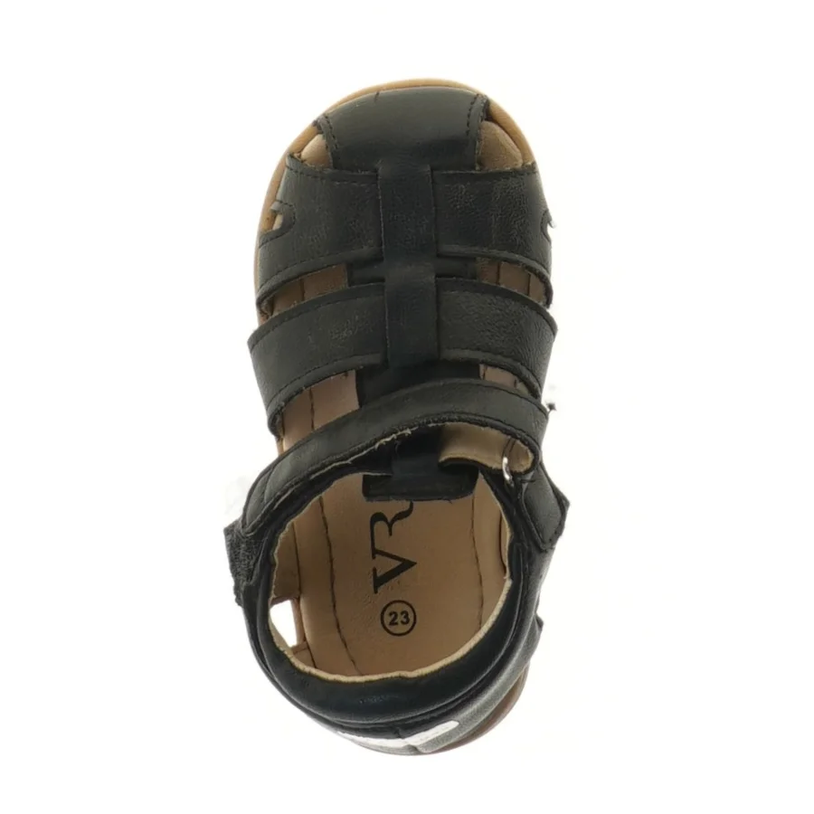 Børnesandal i sort, størrelse 23 fra VRS (str. 23 )