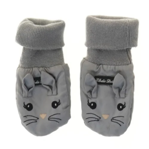 Grå baby vanter med musemotiv fra Elodie Details (str. 16 cm)