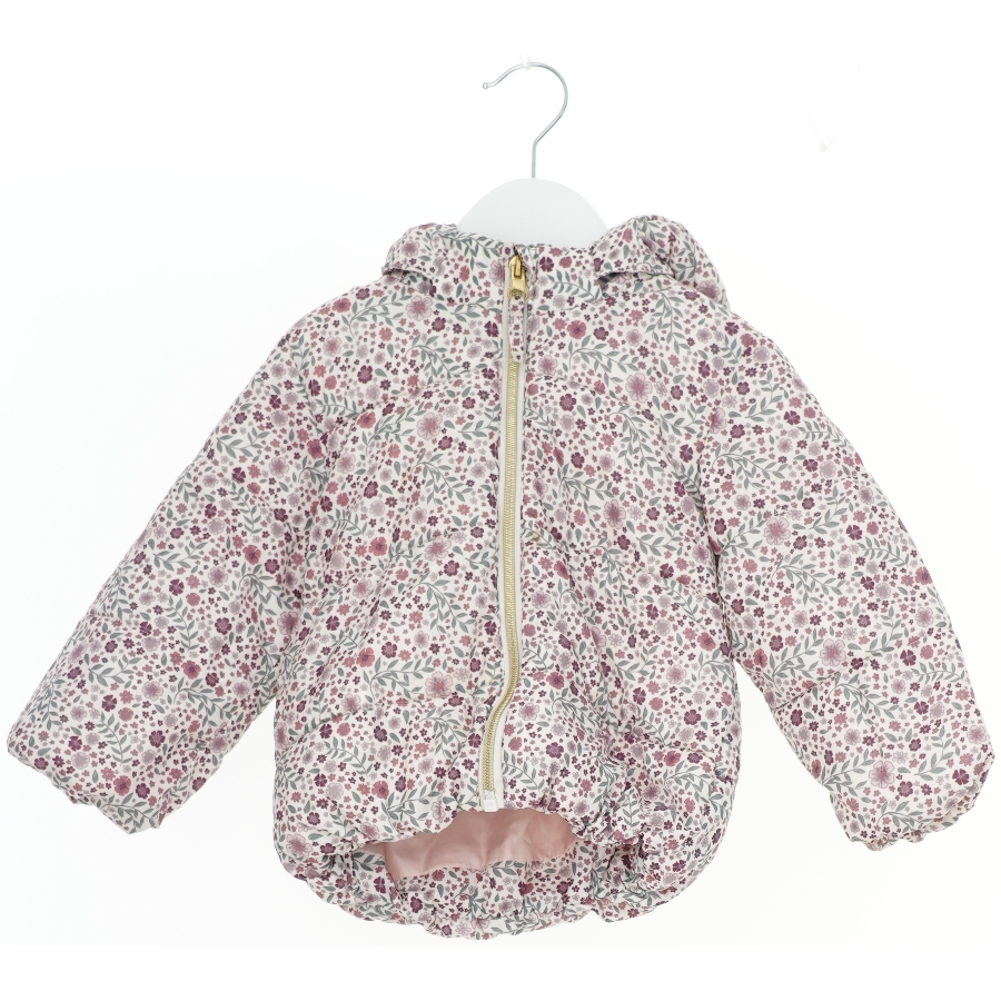 Blomstret vinterjakke med hætte fra H&M (str. 86)