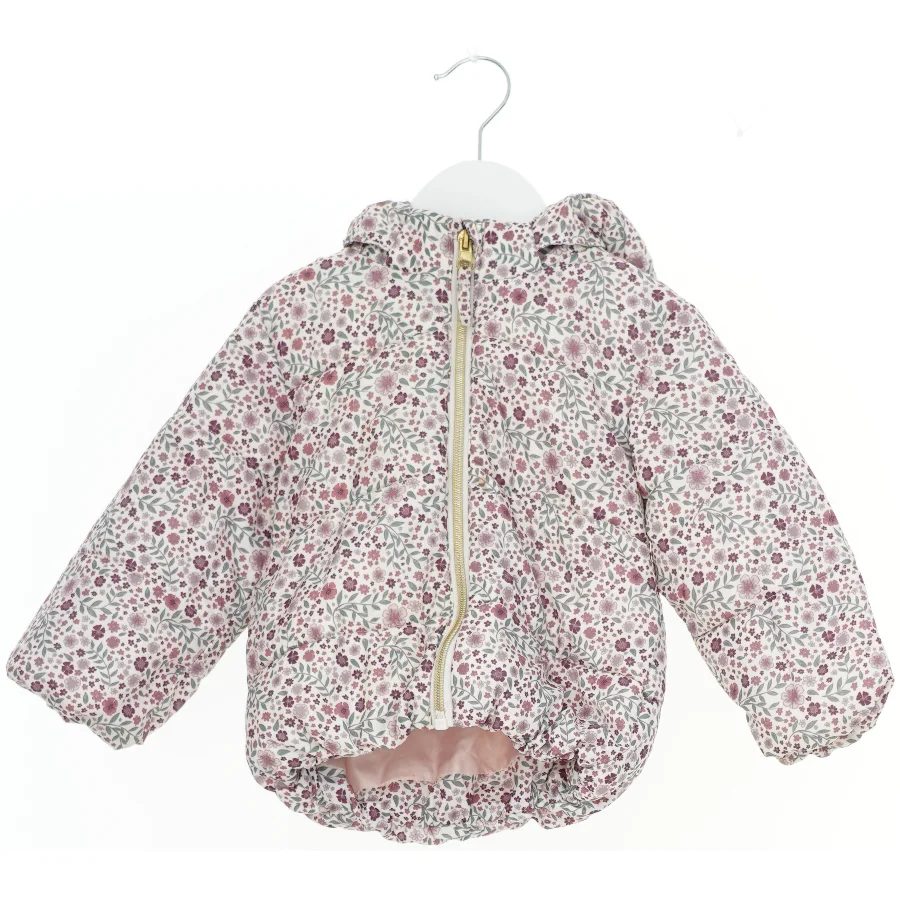 Blomstret vinterjakke med hætte fra H&M (str. 86)