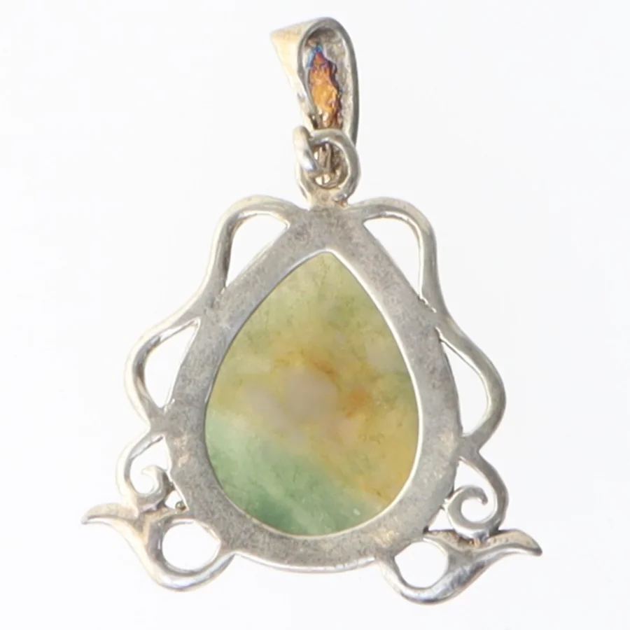 Smykkevedhæng med sten (str. 4,5 cm)