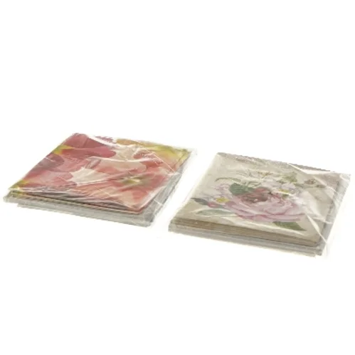 Sæt af 20 blomsterdesignede kort med kuverter (str. 20 stk 10,5x15 cm)