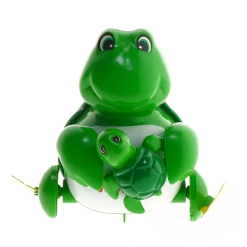 Plastik skildpaddedukke med baby skildpadde fra Tomy (str. 13x12 cm)