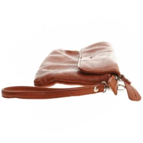 Orange clutch i læder fra Puccini (str. 15x23x1 cm)