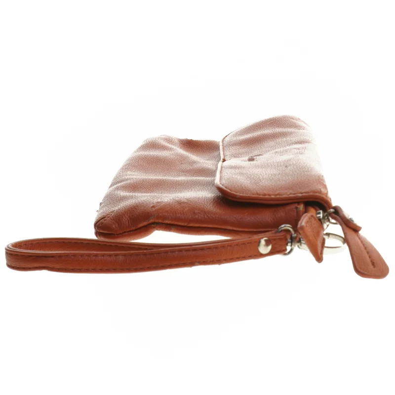 Orange clutch i læder fra Puccini (str. 15x23x1 cm)