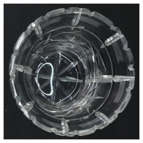 Krystalvase (str. Ø. 13 cm. længde. 15 cm)