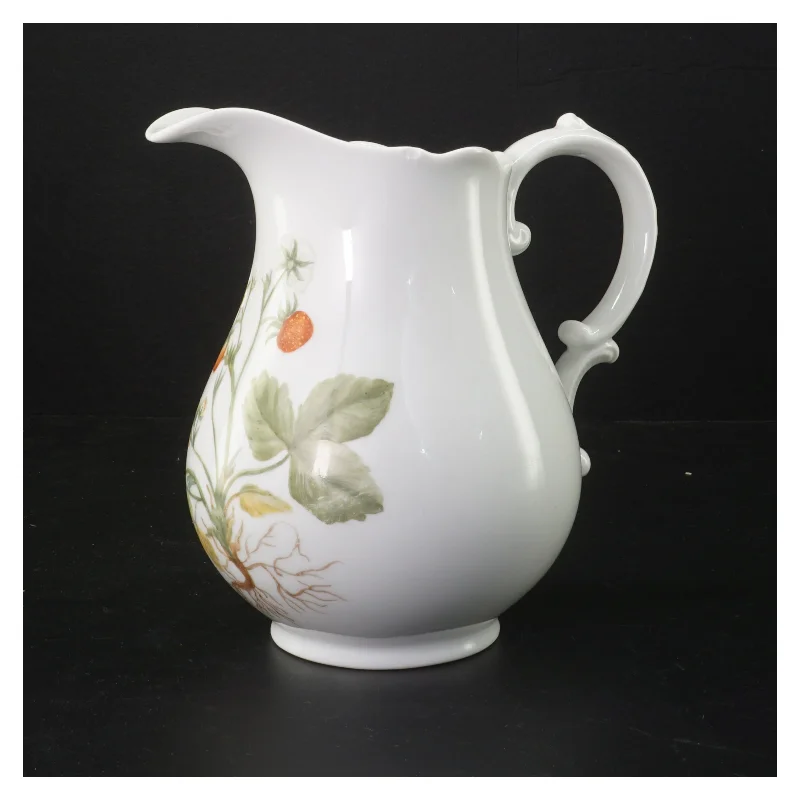 Porcelænskande med jordbærmotiver fra KPM (str. 20 cm)