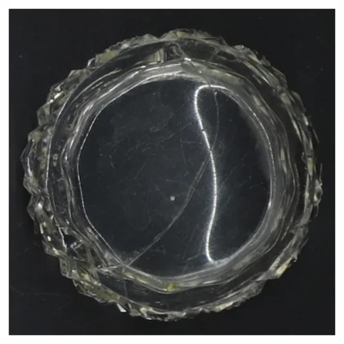 Beholder i krystalglas med låg (str. Ø 7 cm)