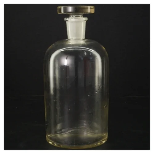 Glas apoteker flaske med låg (str. 22 cm)