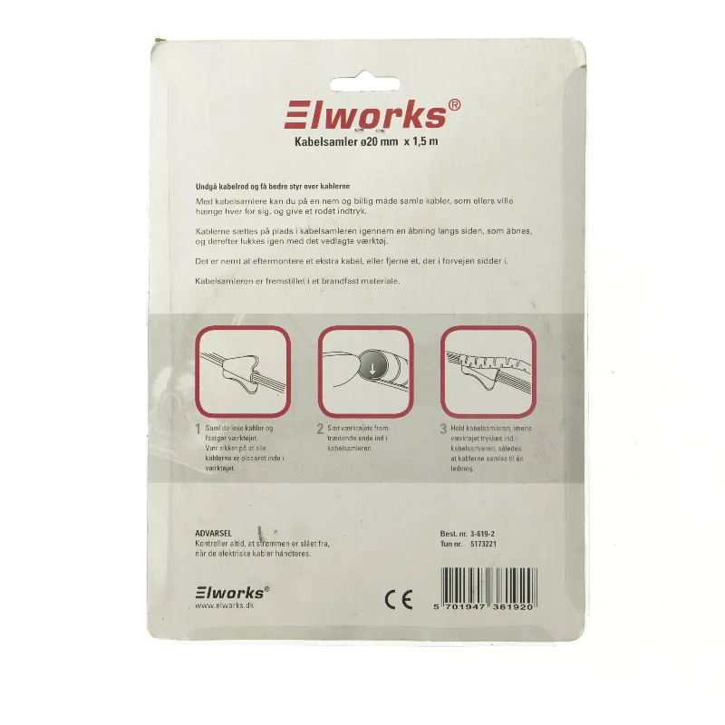 Kabelsamler fra Elworks (str. 24 x 19 cm)