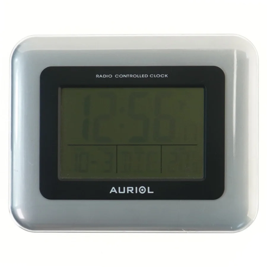 Radio-kontrolleret ur fra Auriol (str. 23x18 cm)