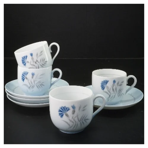 Bing & Grøndahl Kornblomst kaffekop med underkop (4 stk)