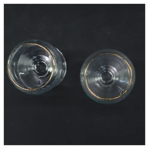 Carlsberg ølglas med guldkant fra Carlsberg (str. 2 stk Ø 6 cm længde 17,5 cm)