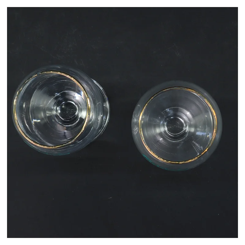 Carlsberg ølglas med guldkant fra Carlsberg (str. 2 stk Ø 6 cm længde 17,5 cm)