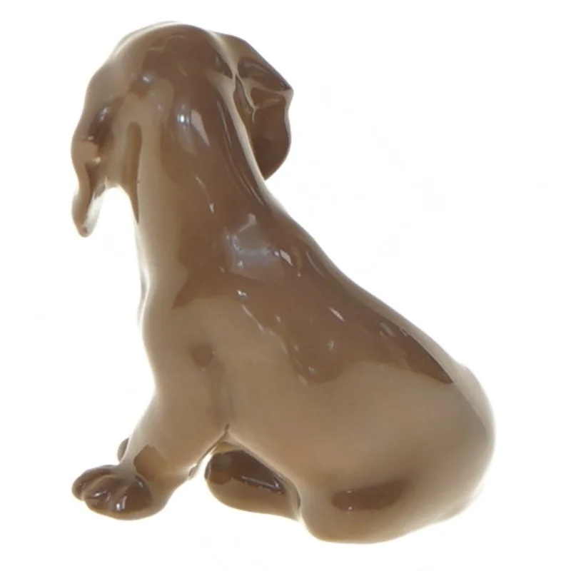 Porcelænsfigur af hund fra Bing & Grøndahl (str. 5,5x6x8 cm)
