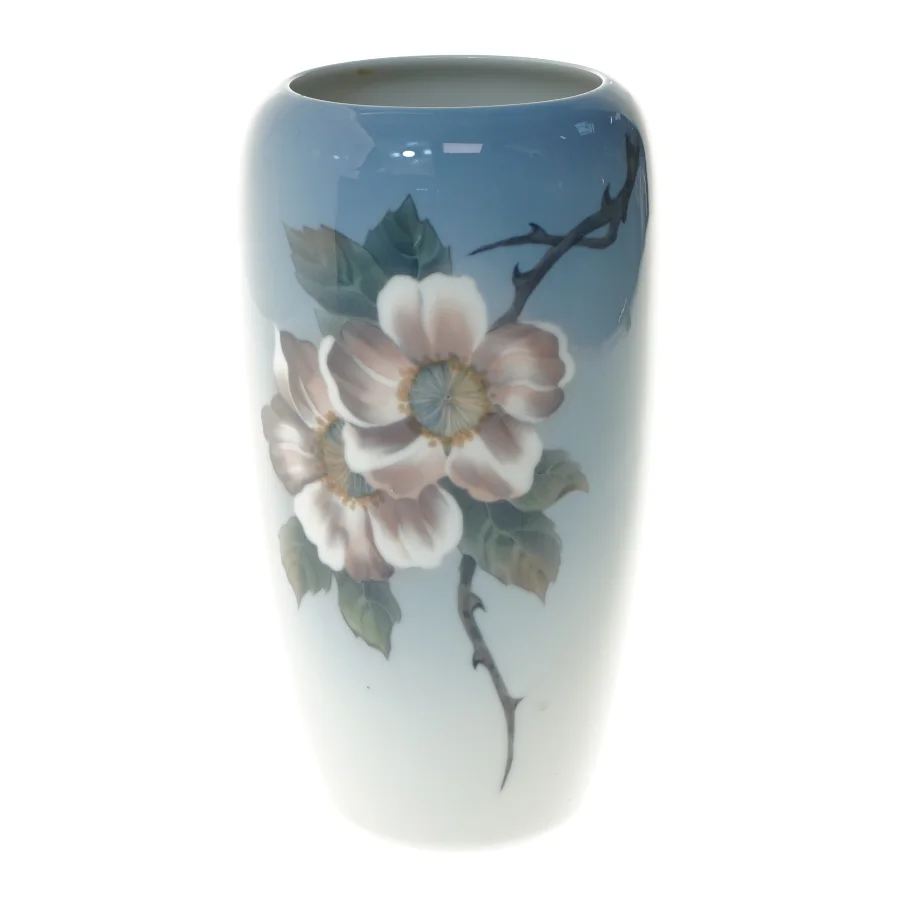 Blå vase - Royal Copenhagen (str. Ø 11 cm længde 23 cm)