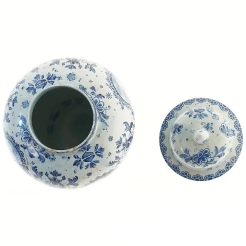 Porcelænskrukke med låg (str. 27x16 cm)