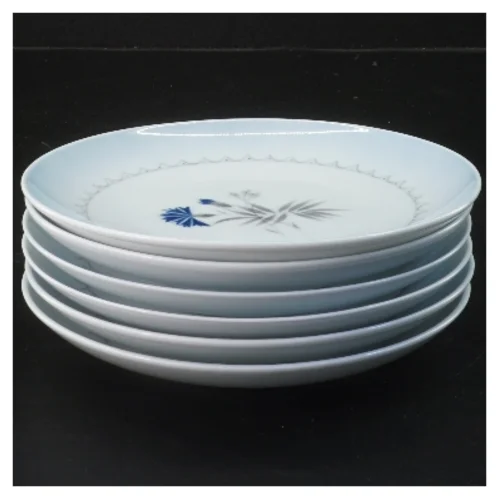 Bing & Grøndahl Kornblomst kagetallerkner (6 stk Ø 16 cm)